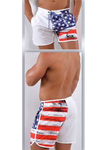 Férfi rövid úszónarág DESUE 130055 U.S. WHT